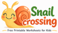 snail crossing – free printable worksheets for kids